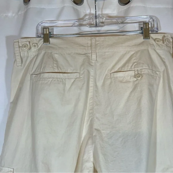 J. Crew Cargo Pant in Ripstop Cotton Tan Wide Leg Y2K Gorpcore Women's Size 32 - Picture 5 of 11